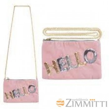 POCHETTE CON PERLE "HELLO"...